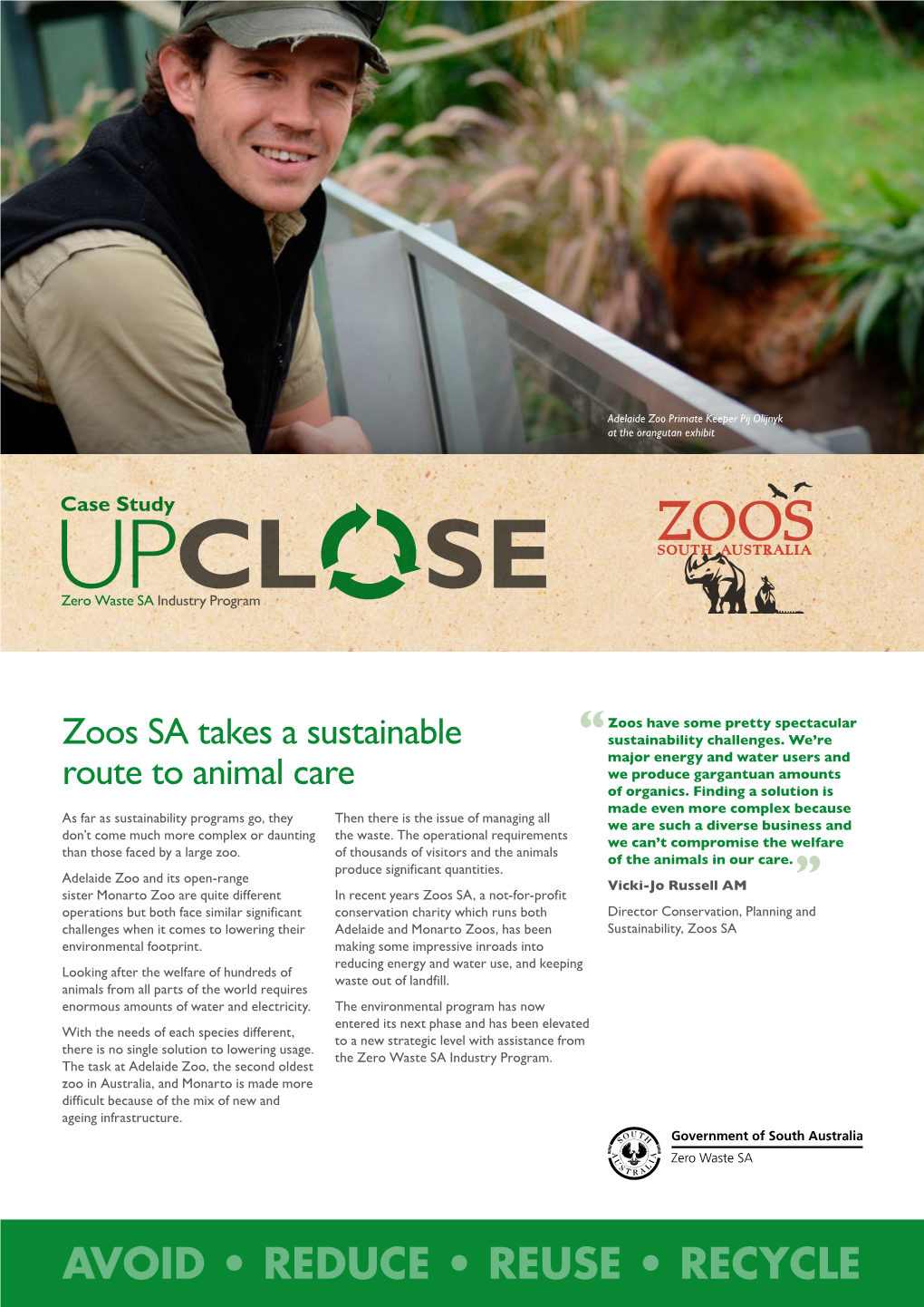 Zoos SA Takes a Sustainable Route to Animal Care