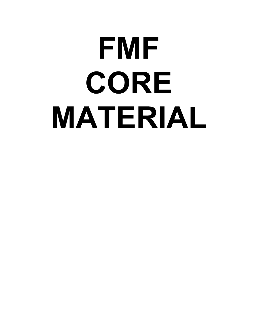 Enlisted FMF CORE Material