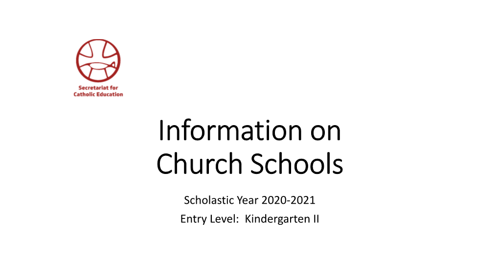 Information on Church Schools
