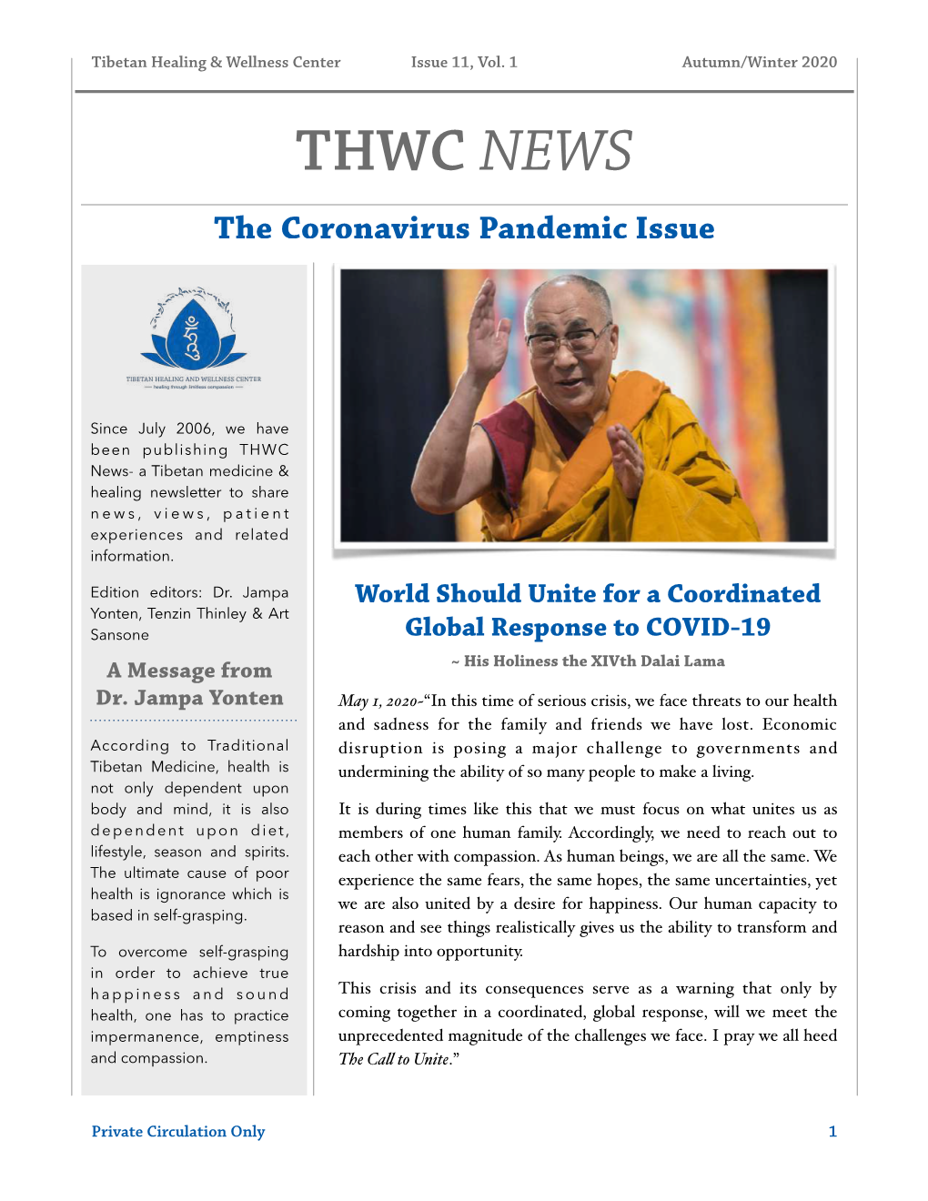 THWC Newsletter 2020