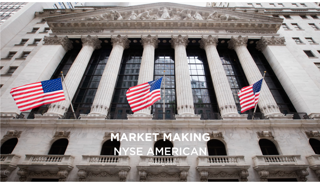 NYSE American Market Maker Orientation