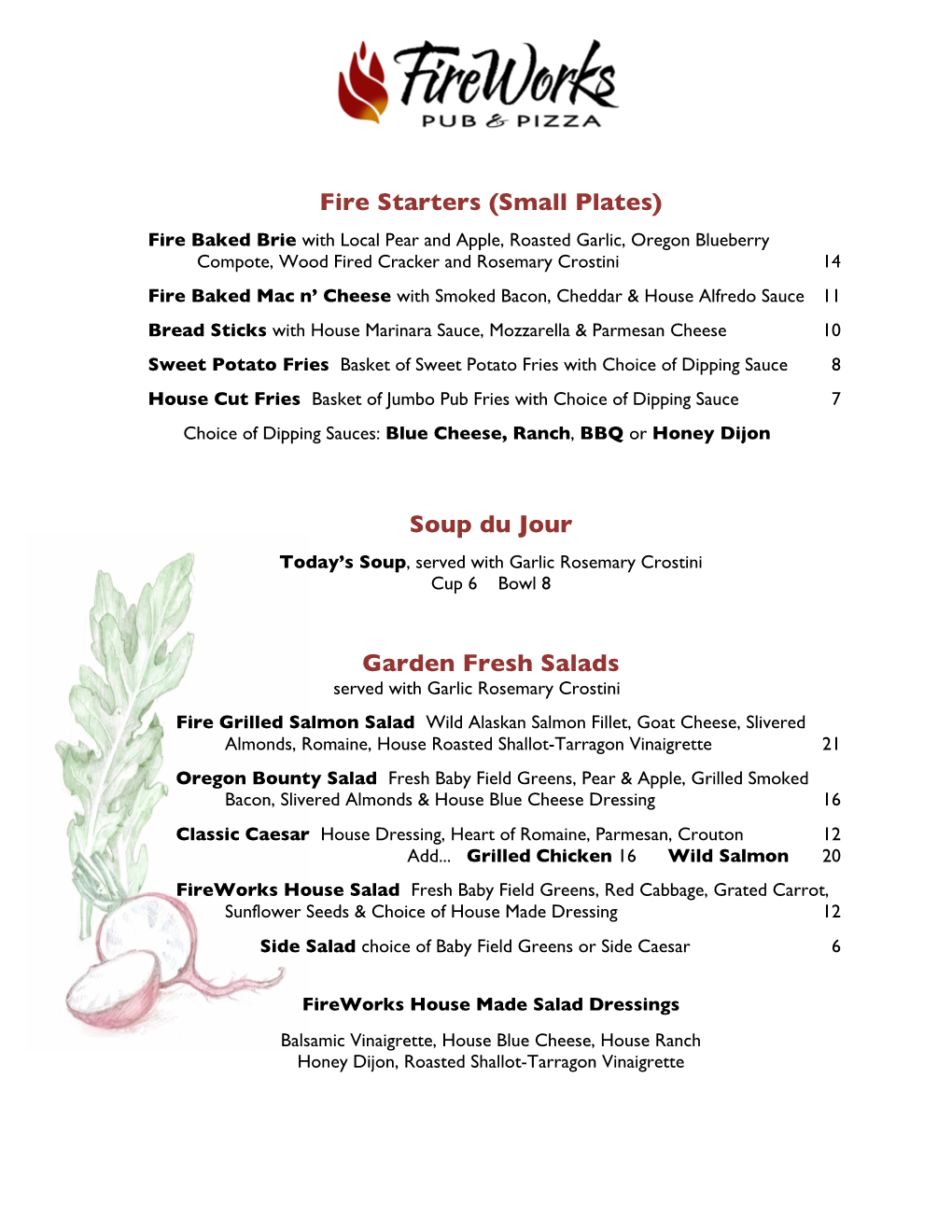 Fire Starters (Small Plates)