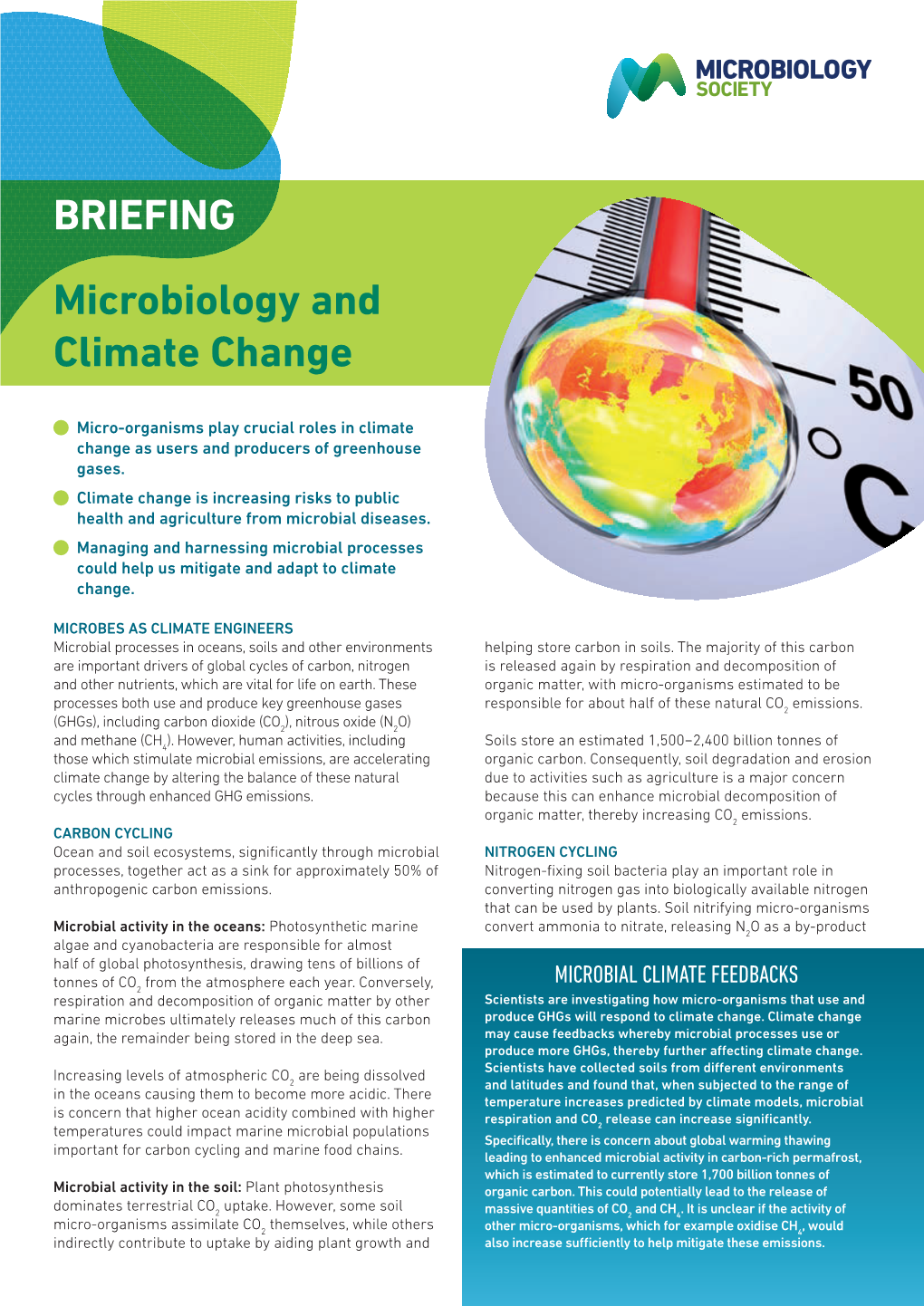 Microbiology and Climate Change BRIEFING