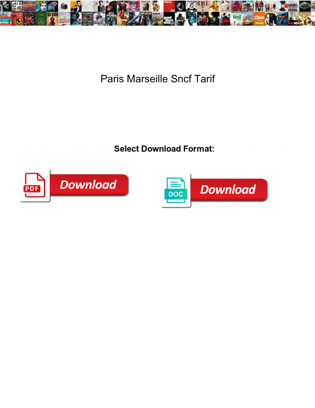 Paris Marseille Sncf Tarif