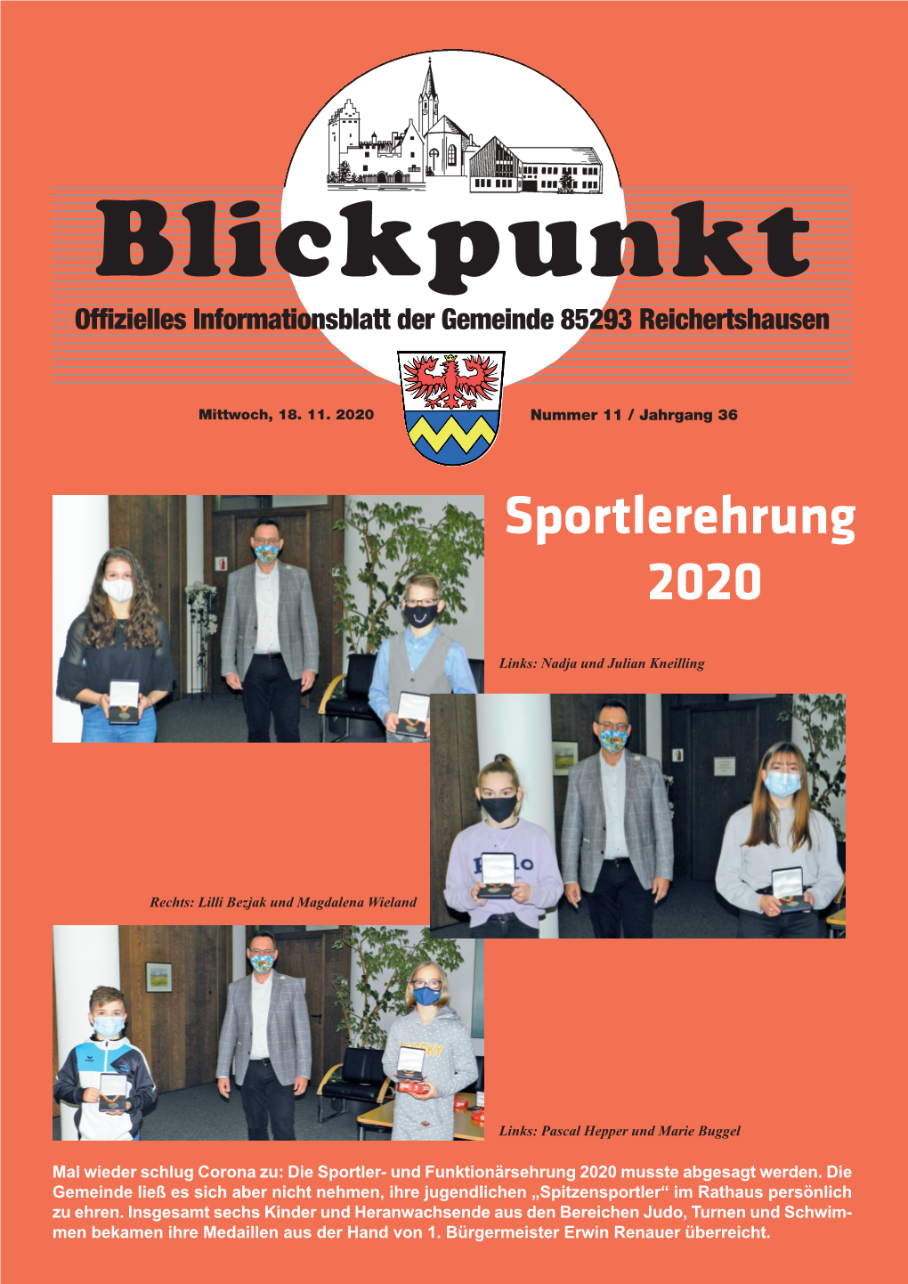 Blickpunkt Offizielles Informationsblatt Der Gemeinde 85293 Reichertshausen