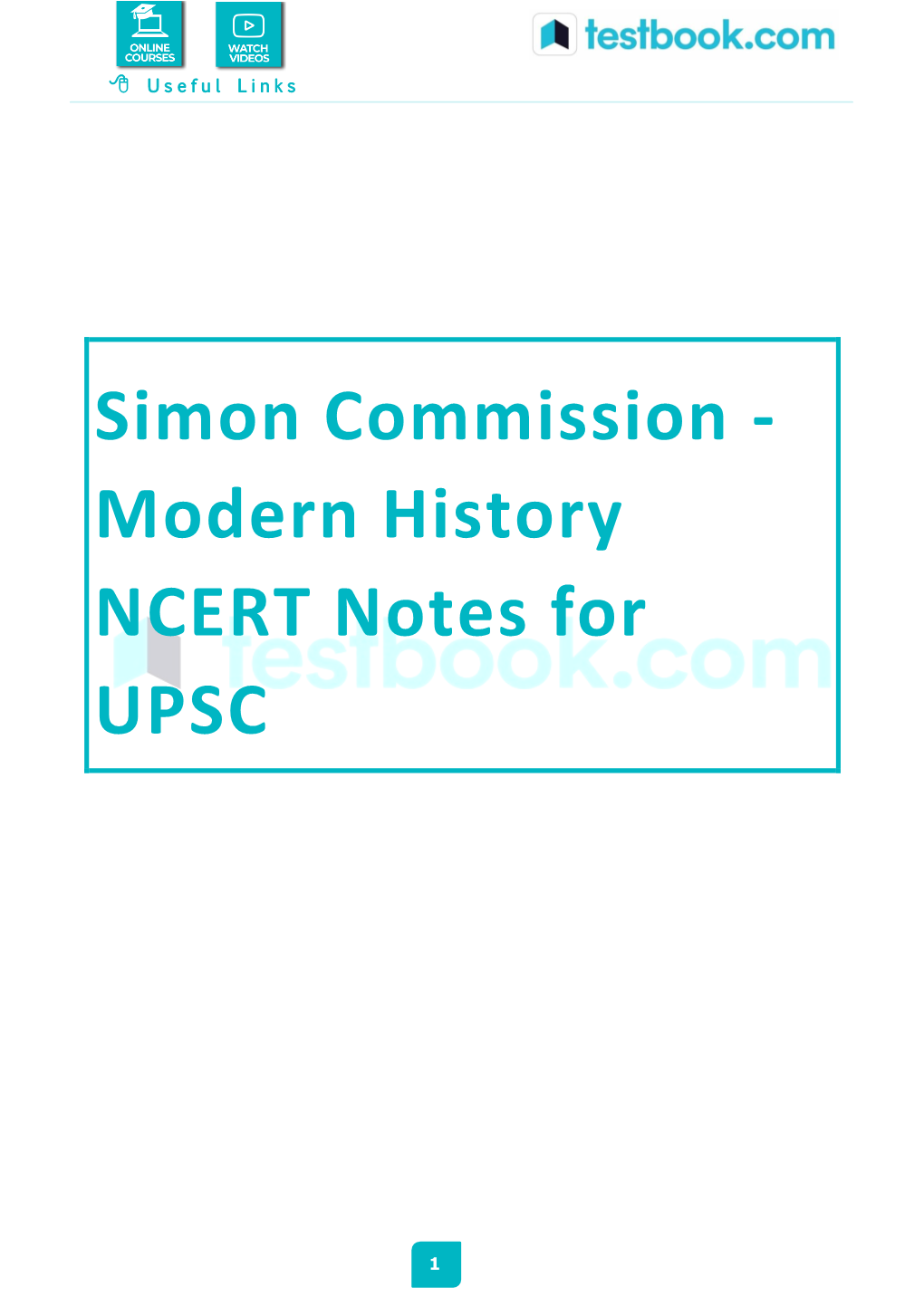 Recommendations of Simon Commission the Simon Commission Report Consisted of Two Volumes