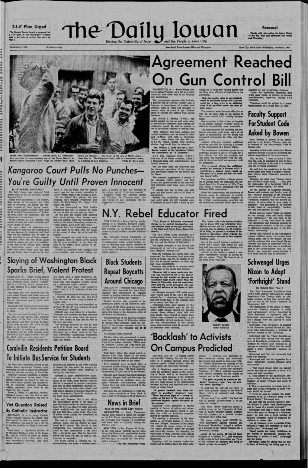 Daily Iowan (Iowa City, Iowa), 1968-10-09