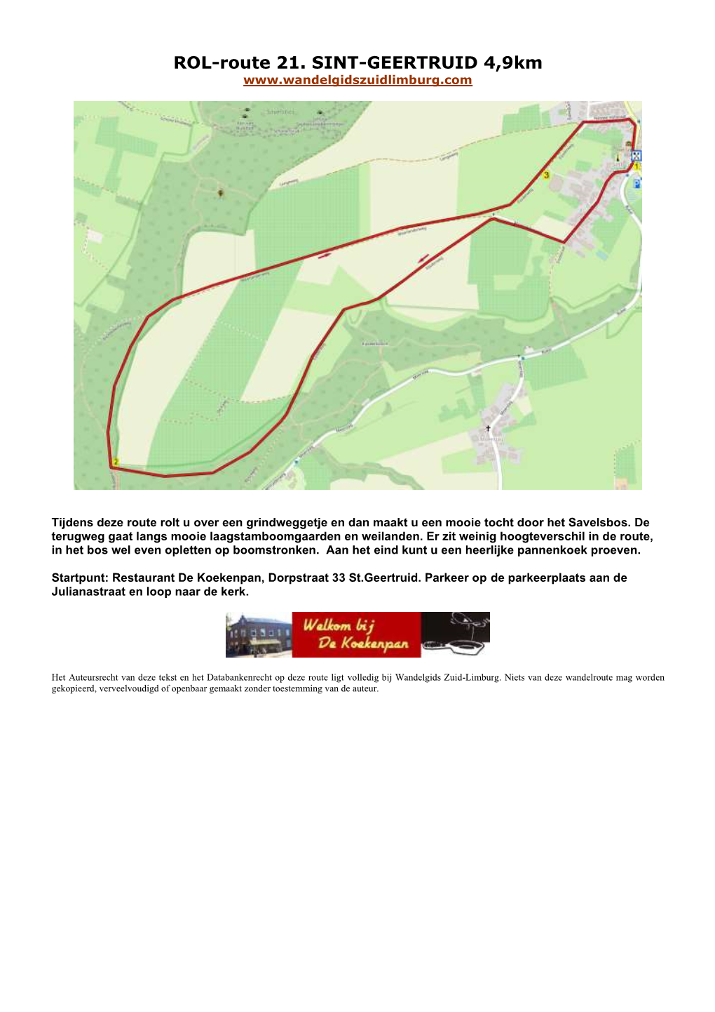 ROL-Route 21. SINT-GEERTRUID 4,9Km