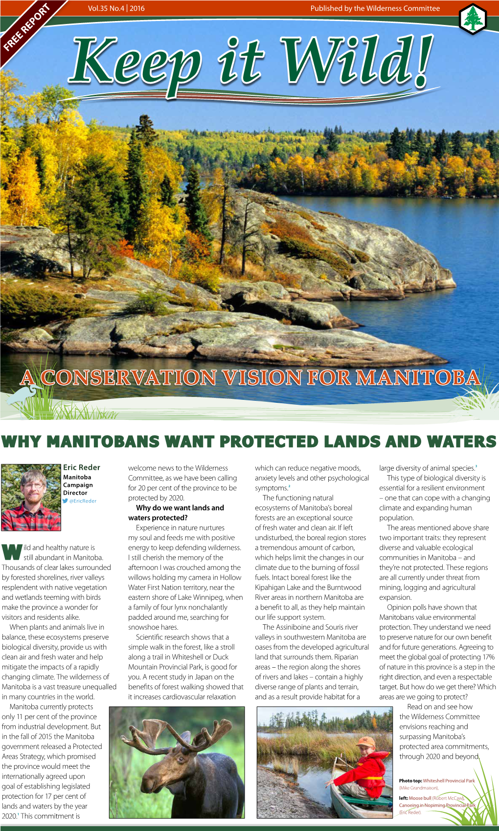 A Conservation Vision for Manitoba
