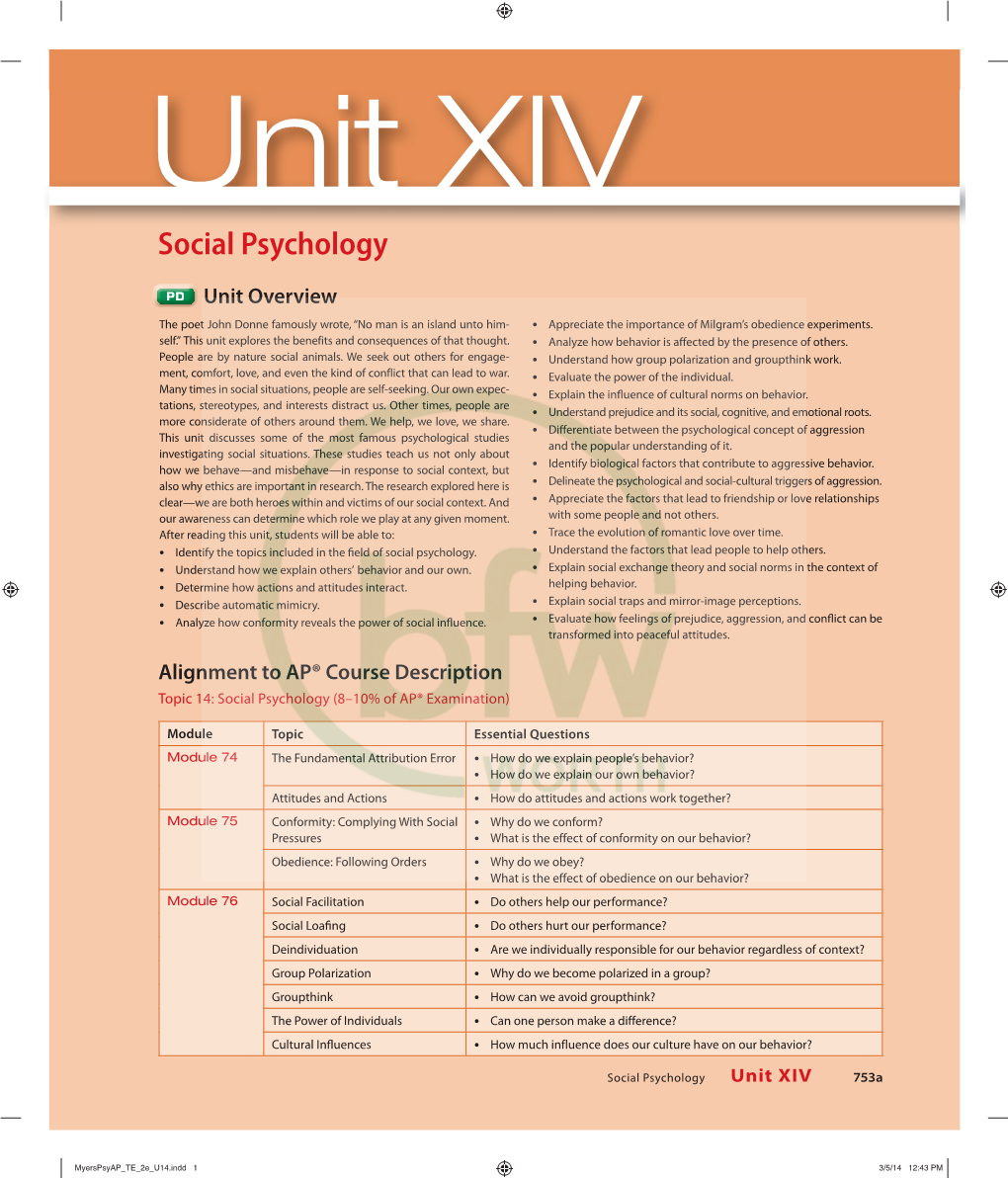 Social Psychology