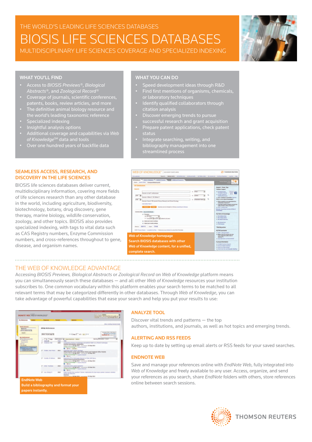 Biosis Life Sciences Databases Multidisciplinary Life Sciences Coverage and Specialized Indexing