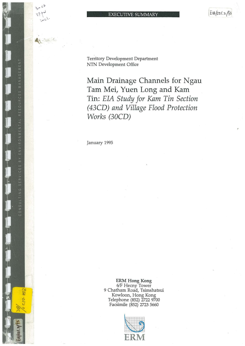 EIA Study for Kam Tin Section (43CD) and Village Flood Protection Works (30CD)