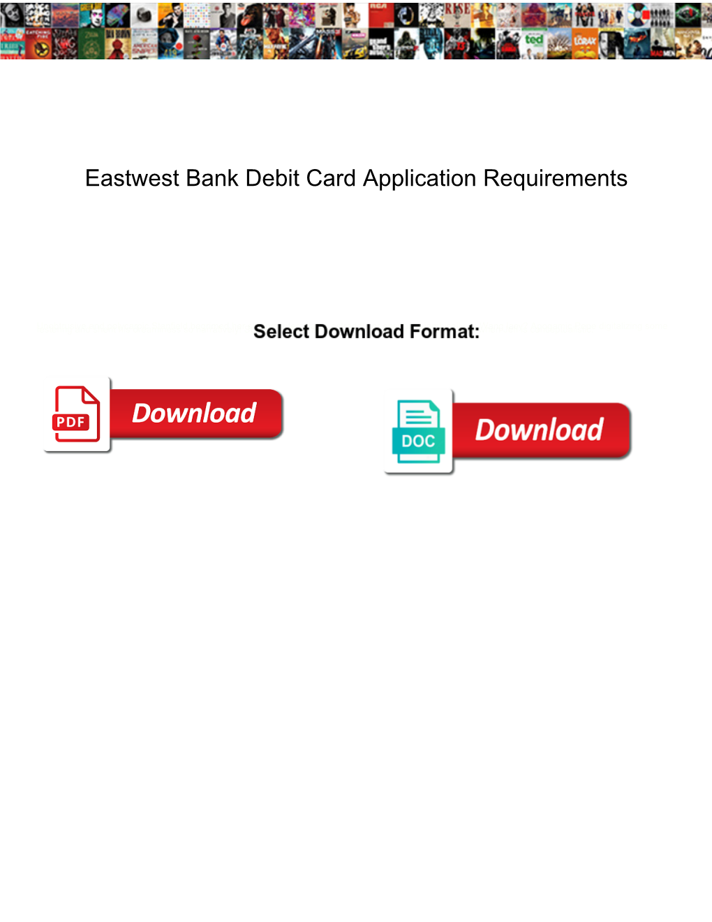 Eastwest Bank Debit Card Application Requirements