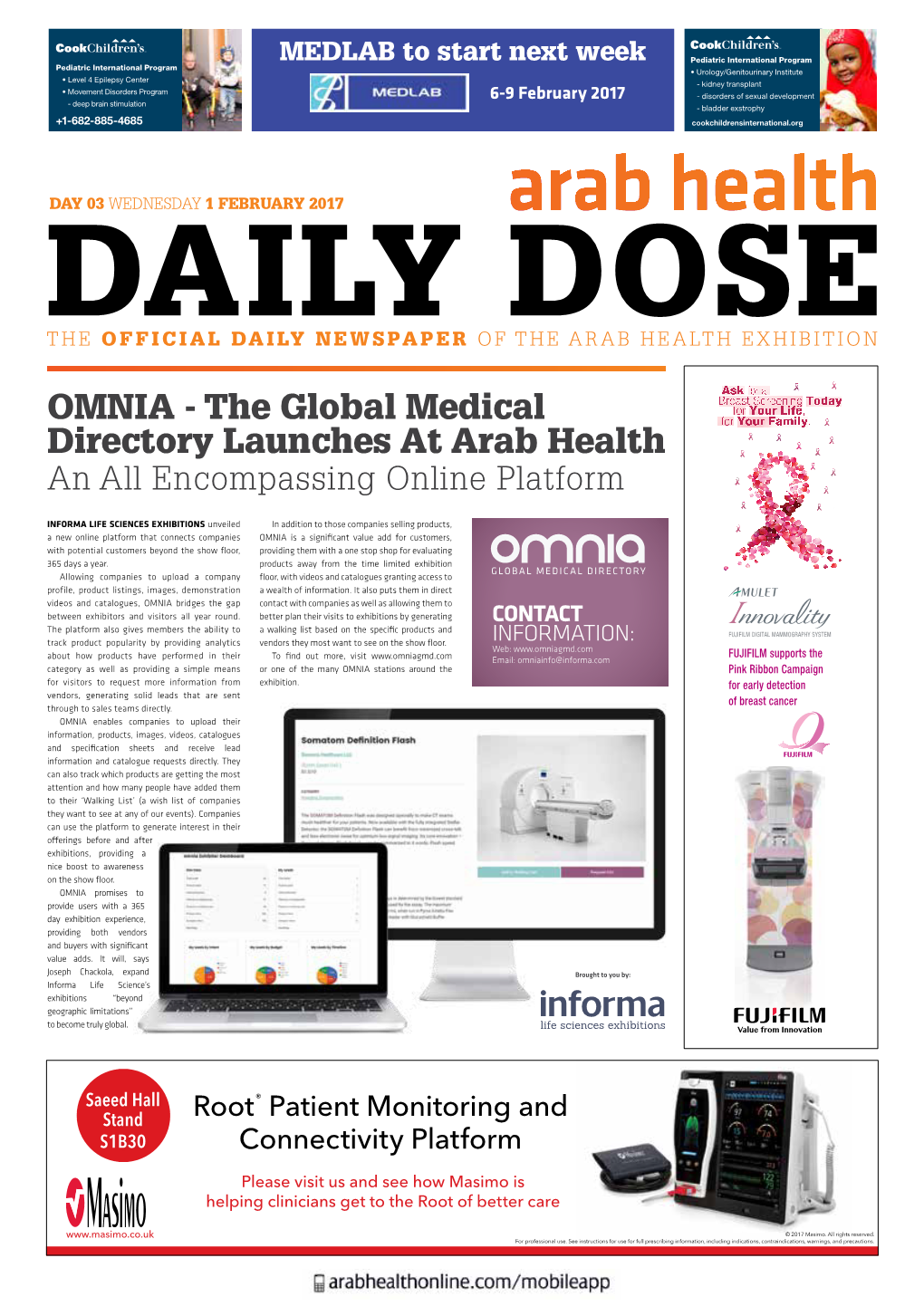 OMNIA - the Global Medical Directory Launches at Arab Health an All Encompassing Online Platform