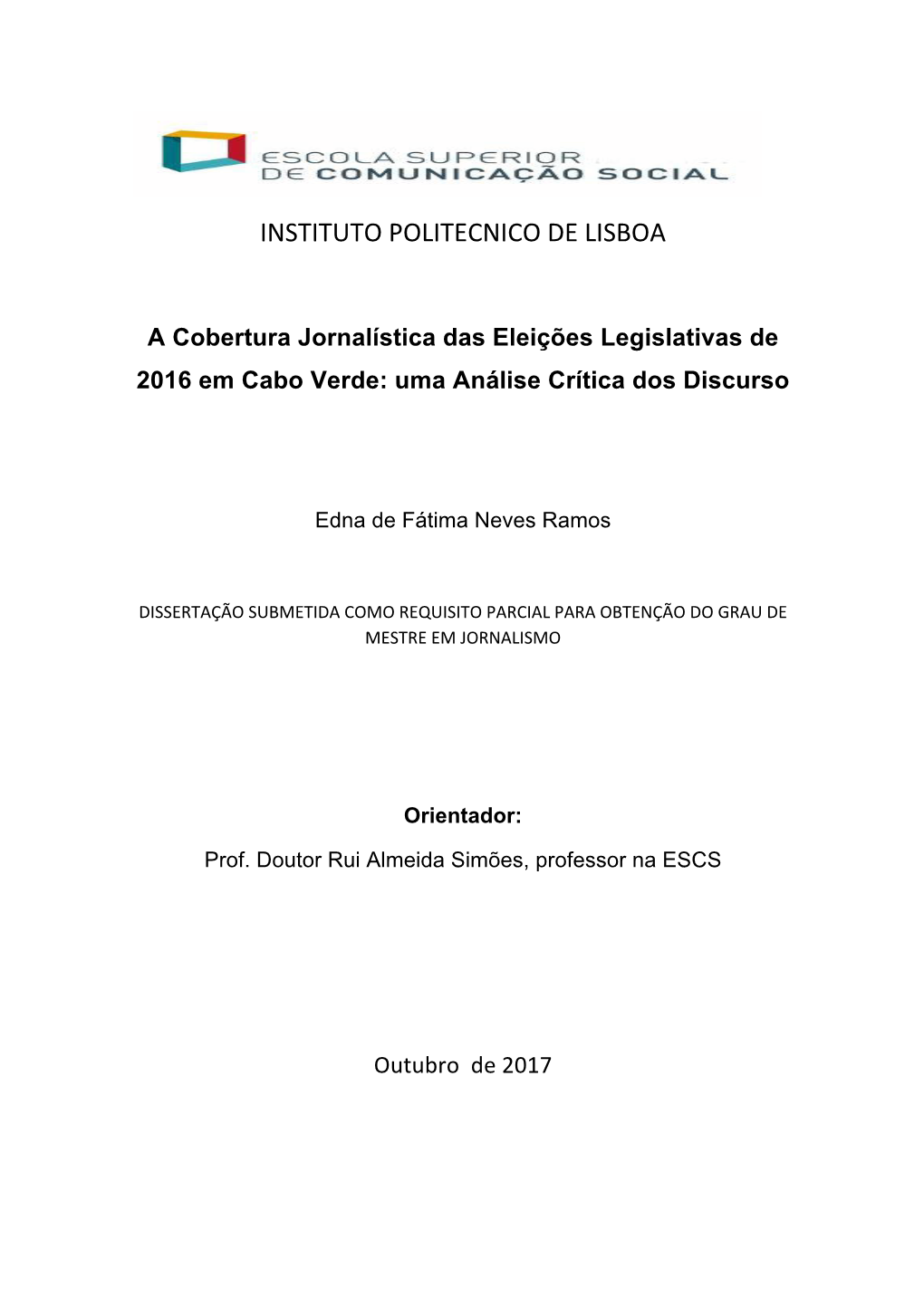 Em"Cabo"Verde:"Uma"Análise"Crítica"Dos"Discurso"