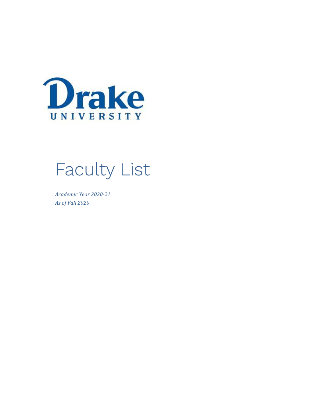 Faculty List