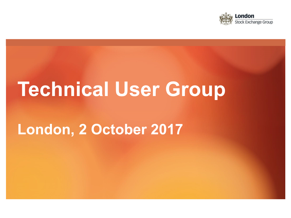 Technical User Group