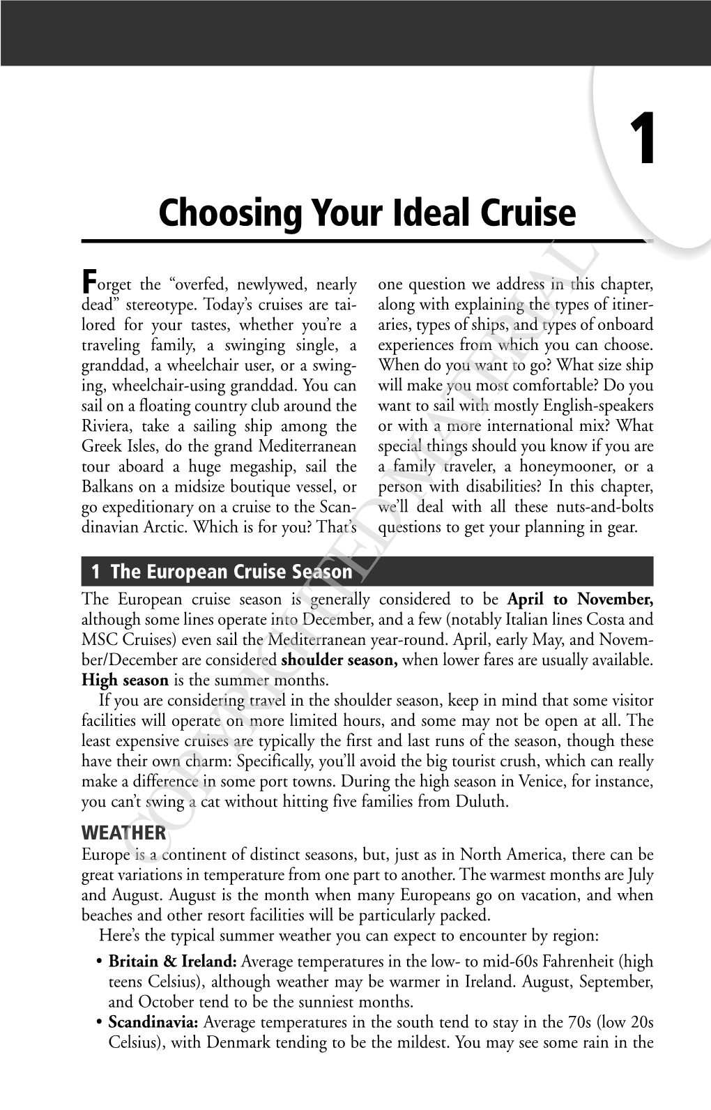 Choosing Your Ideal Cruise