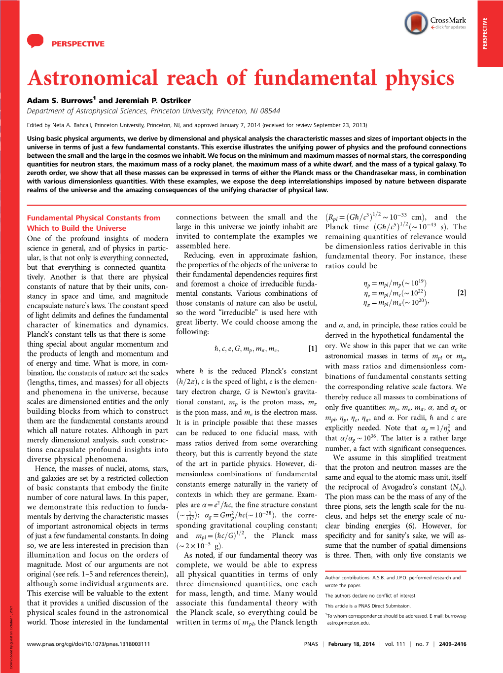 Astronomical Reach of Fundamental Physics