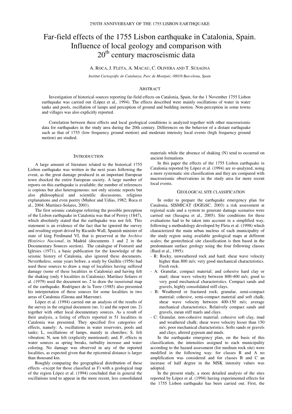 Far-Field Effects of the 1755 Lisbon Earthquake in Catalonia, Spain