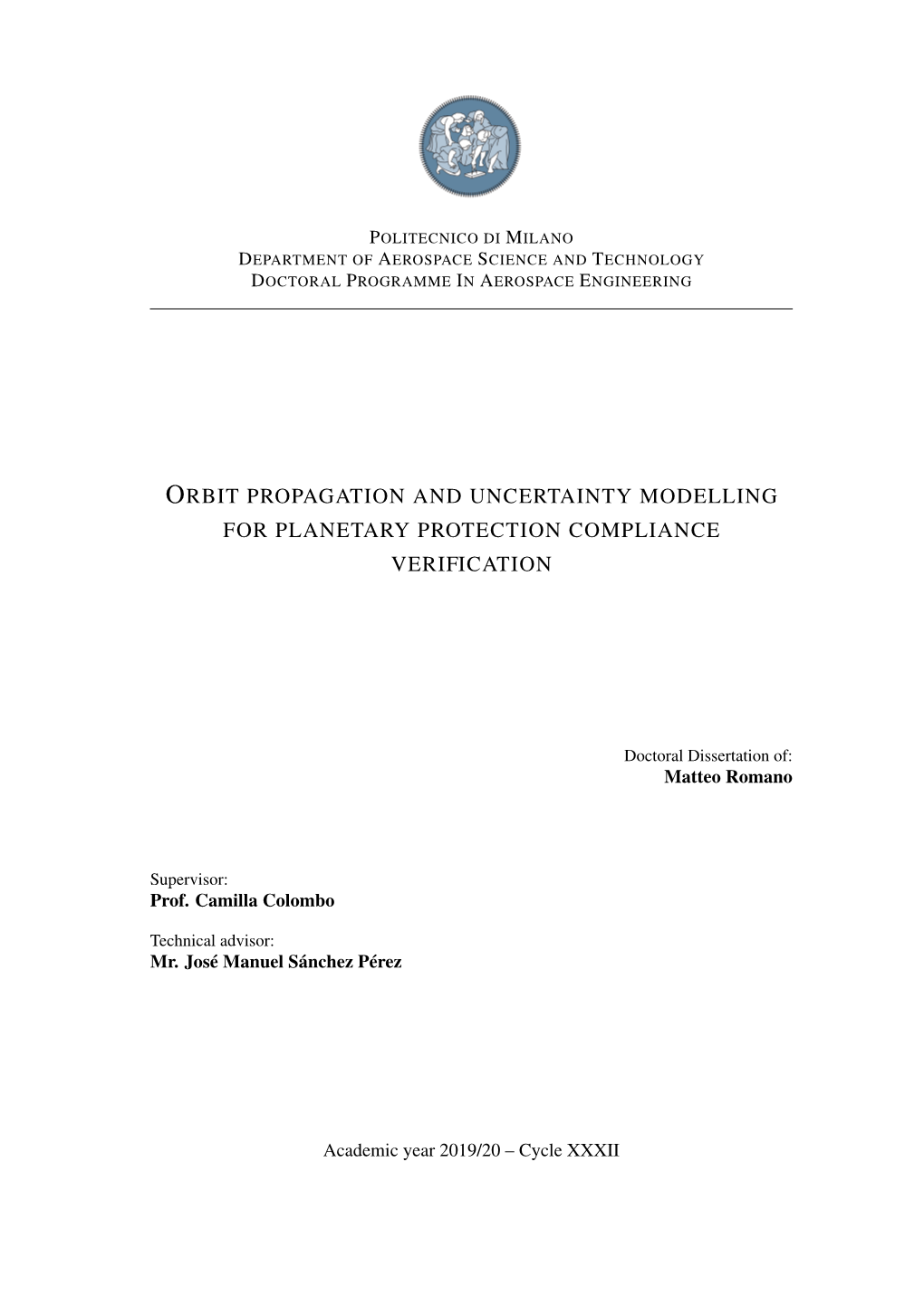 Orbit Propagation and Uncertainty Modelling for Planetary Protection Compliance Verification