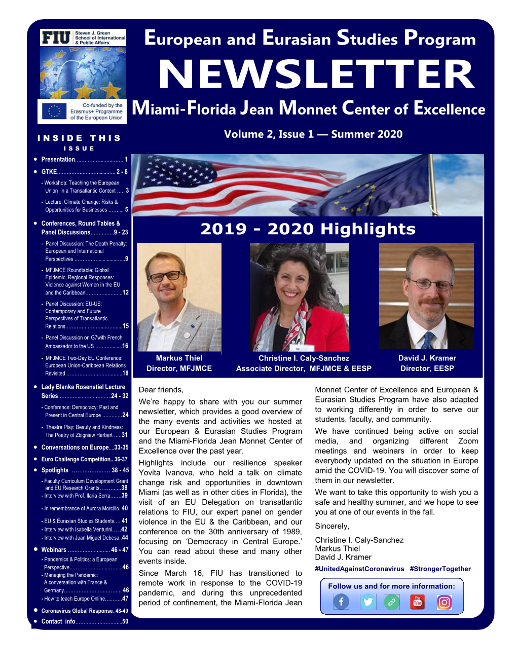 2019-2020 EESP-MFJMCE Newsletter