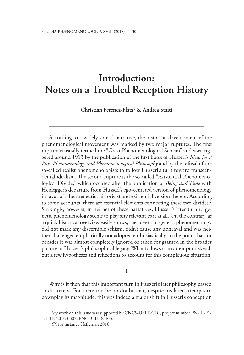 Introduction: Notes on a Troubled Reception History