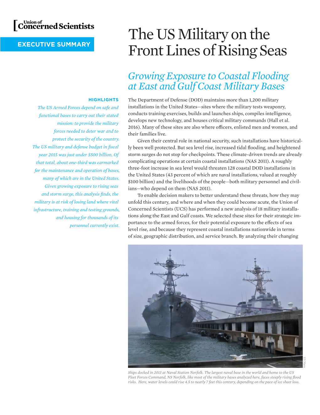 The US Military on the Front Lines of Rising Seas 3 …PLUS TIDAL FLOODING… 260 in 2050