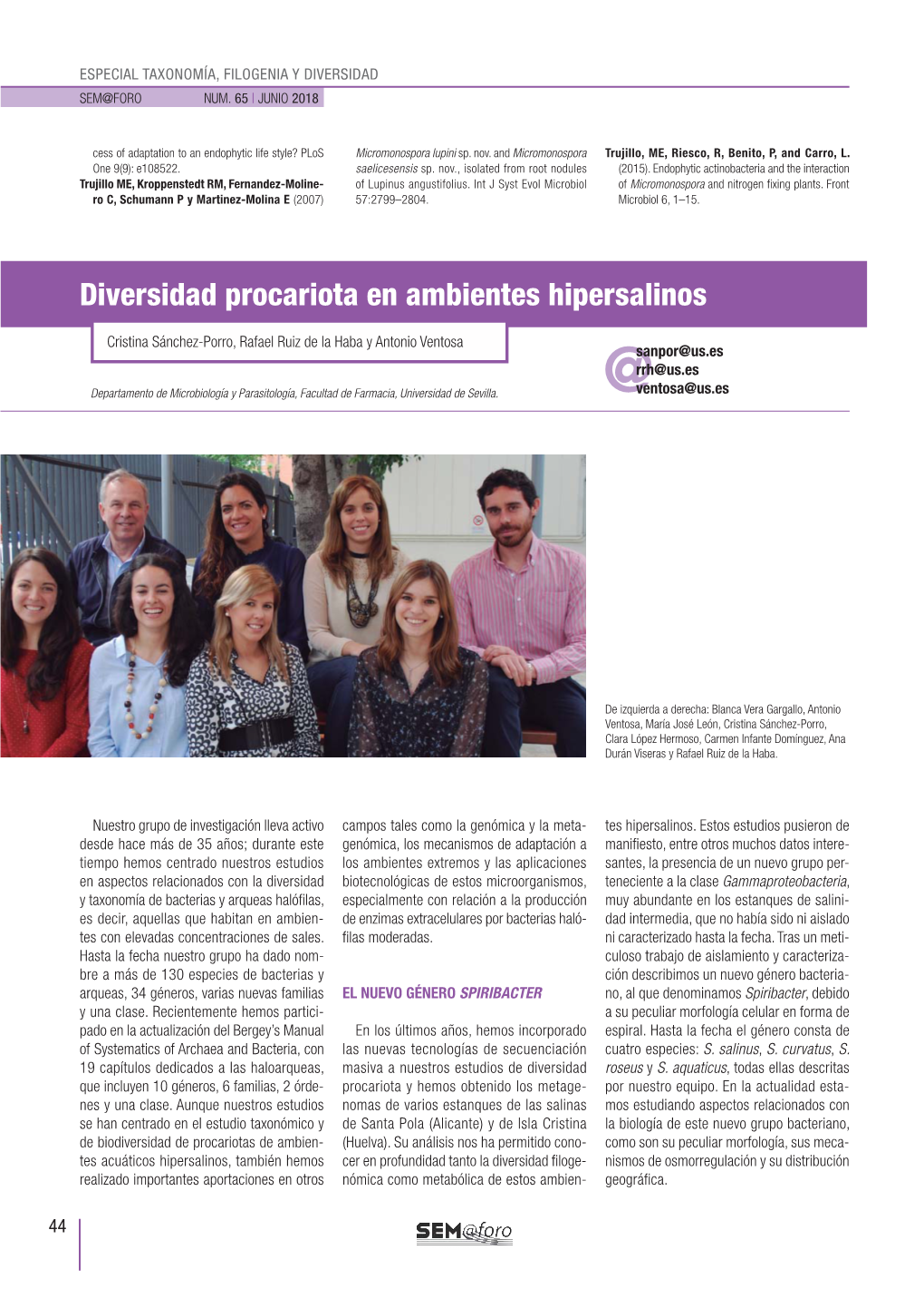 Diversidad Procariota En Ambientes Hipersalinos