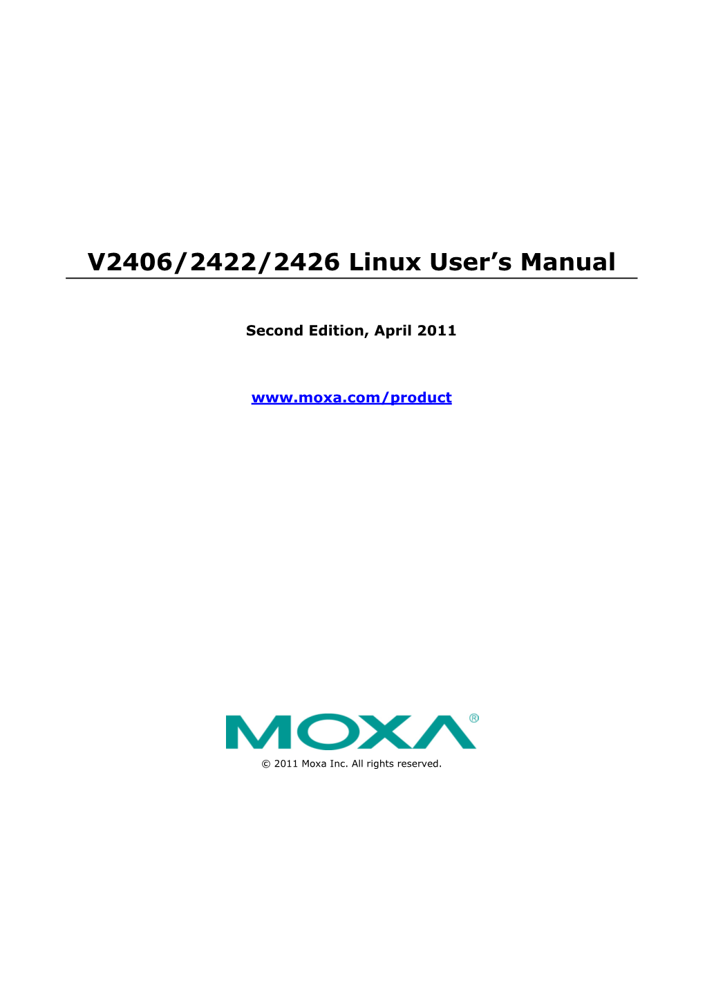 V2406/2422/2426 Linux User's Manual