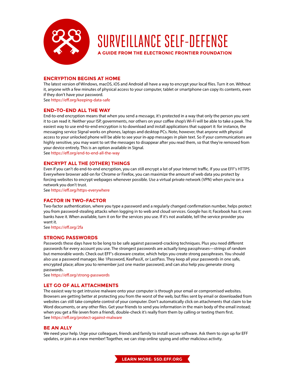 Surveillance Self-Defense a Guide from the Electronic Frontier Foundation