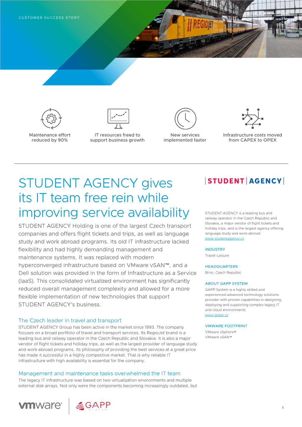 STUDENT AGENCY Gives Its IT Team Free Rein While Improving Service Availability