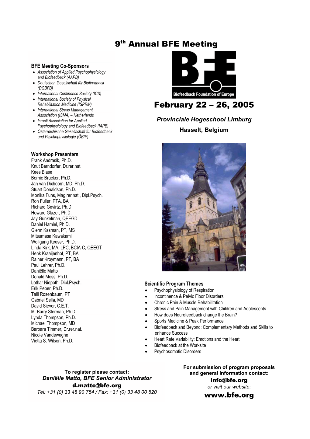 9Th Annual BFE Meeting February 22