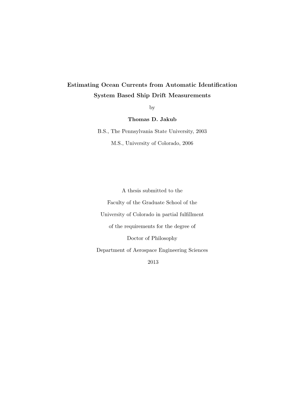 Estimating Ocean Currents from Automatic Identification System