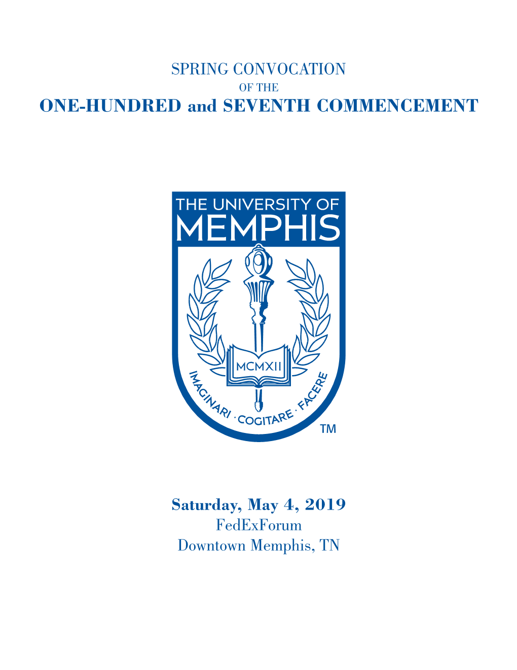 ONE-HUNDRED and SEVENTH COMMENCEMENT