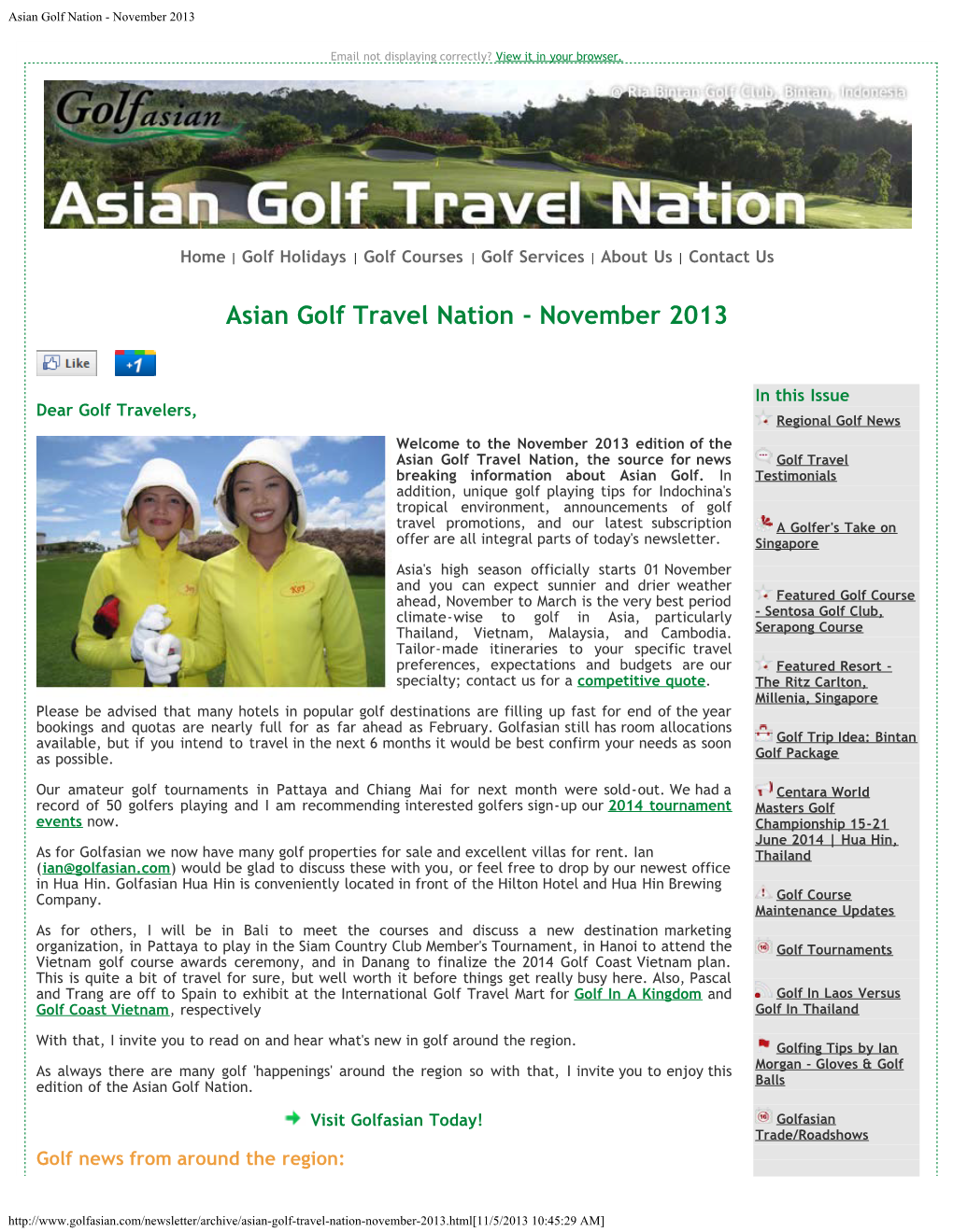 Asian Golf Nation - November 2013