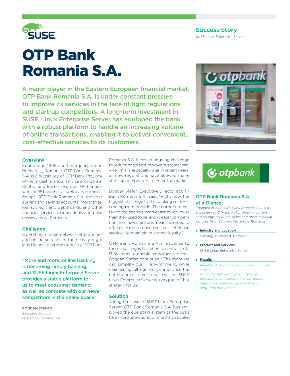 OTP Bank Romania S.A. a Major Player in the Eastern European Financial Market, OTP Bank Romania S.A