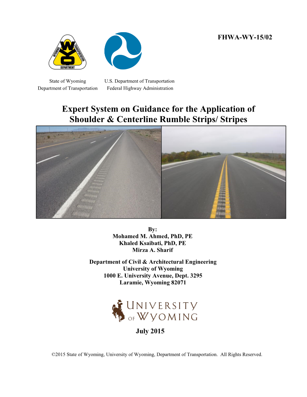 Expert System on Guidance for the Application of Shoulder & Centerline Rumble Strips