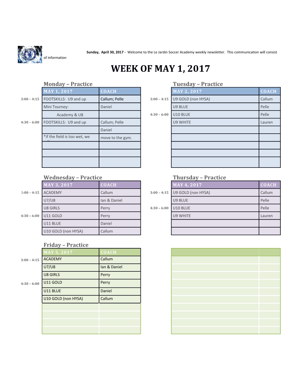 Weekly Appointment Sheet s1