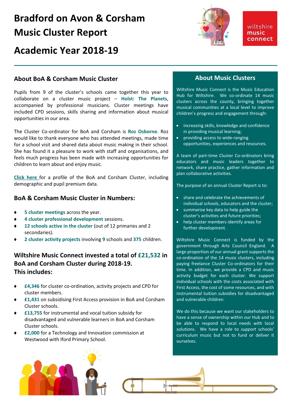 Bradford on Avon & Corsham Music Cluster Report Academic Year