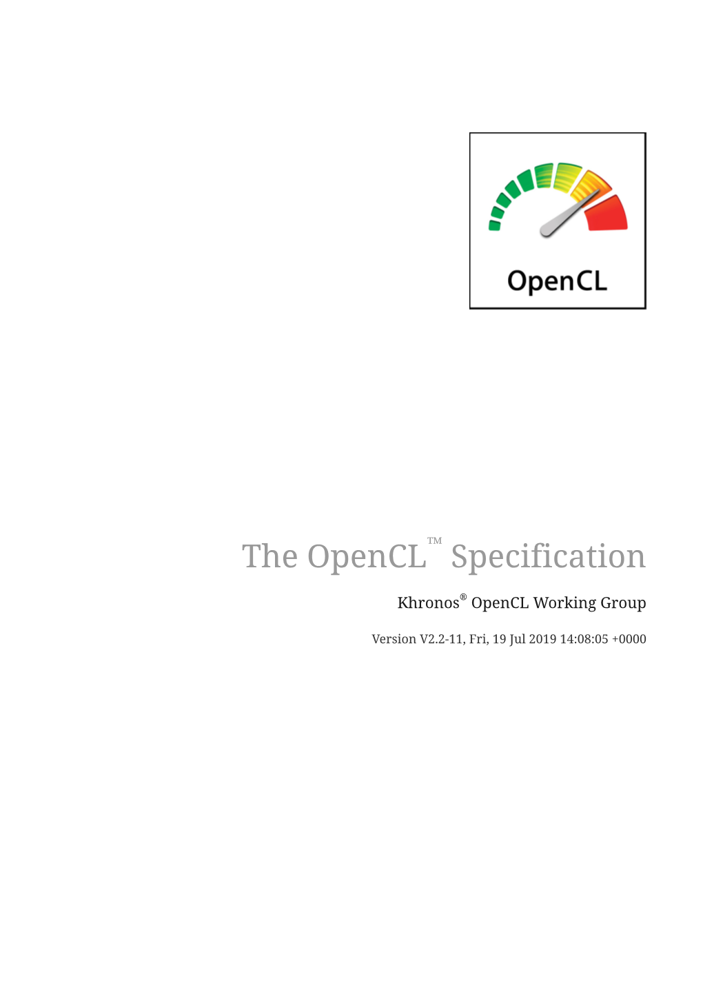 The Opencl™ Specification