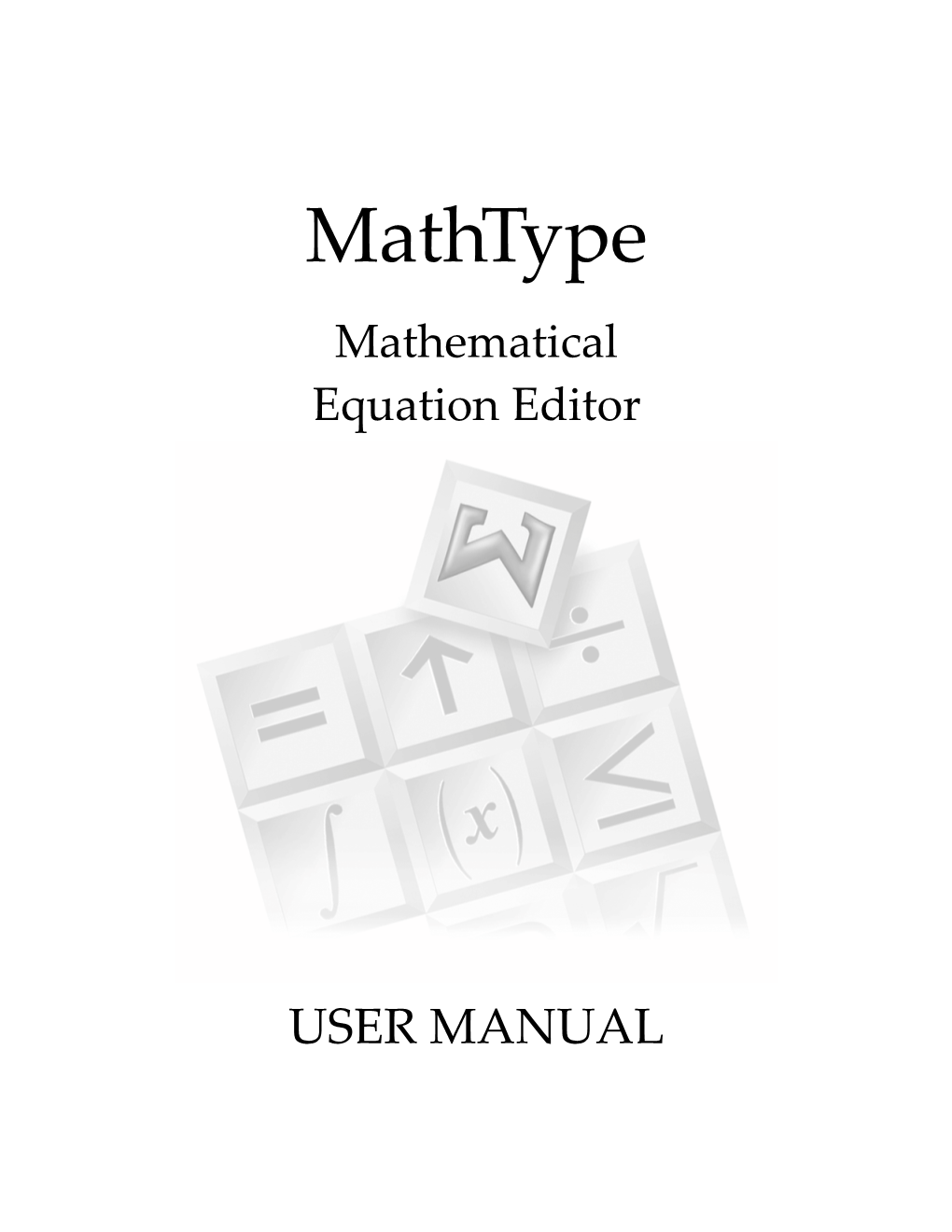 Mathtype 5.0 Manual