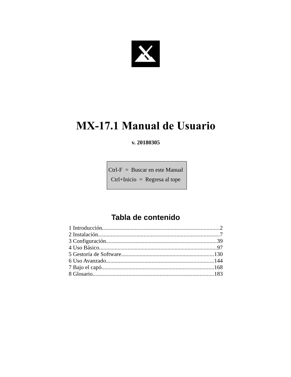 MX-17.1 Manual De Usuario