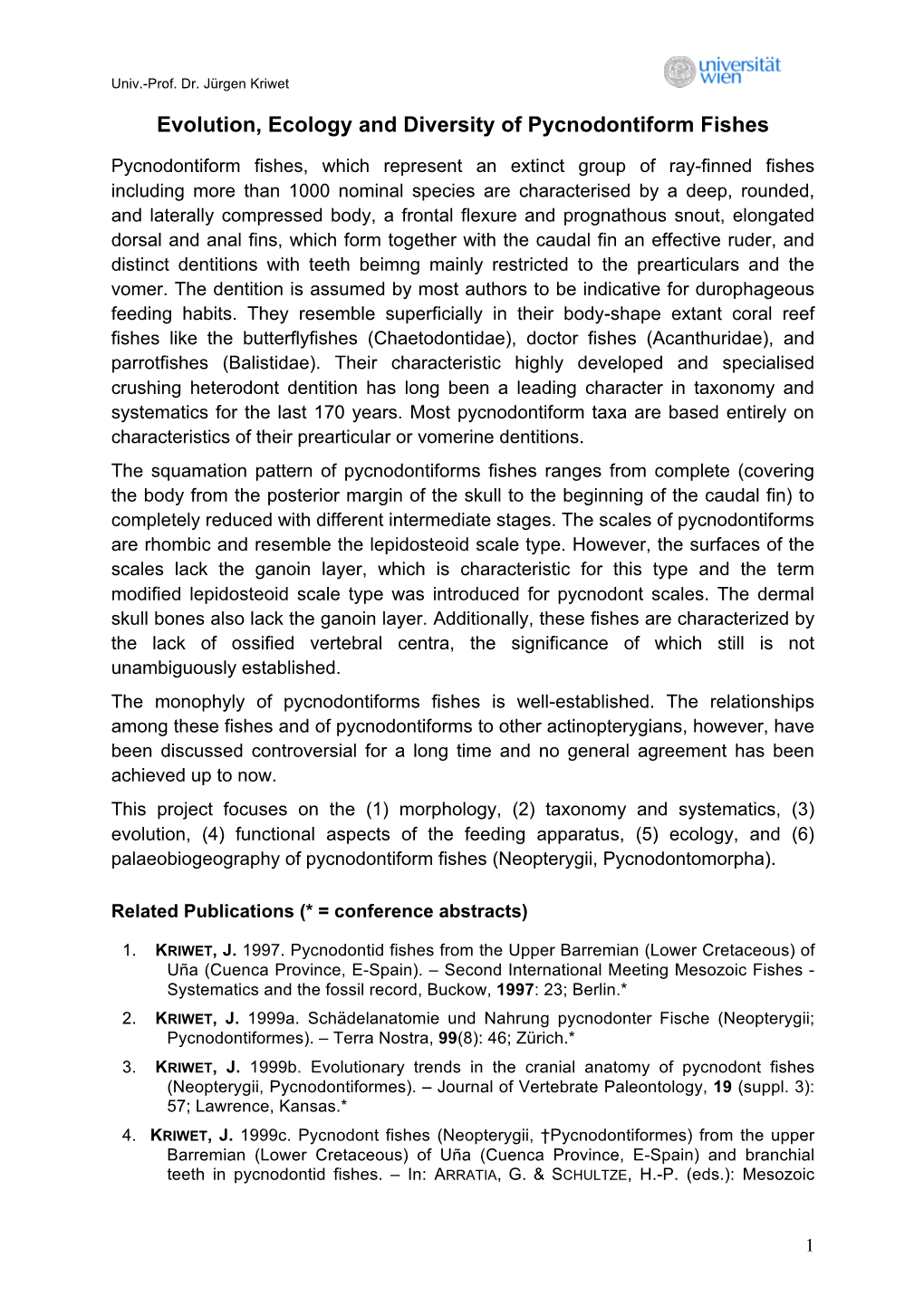 Evolution, Ecology and Diversity of Pycnodontiform Fishes