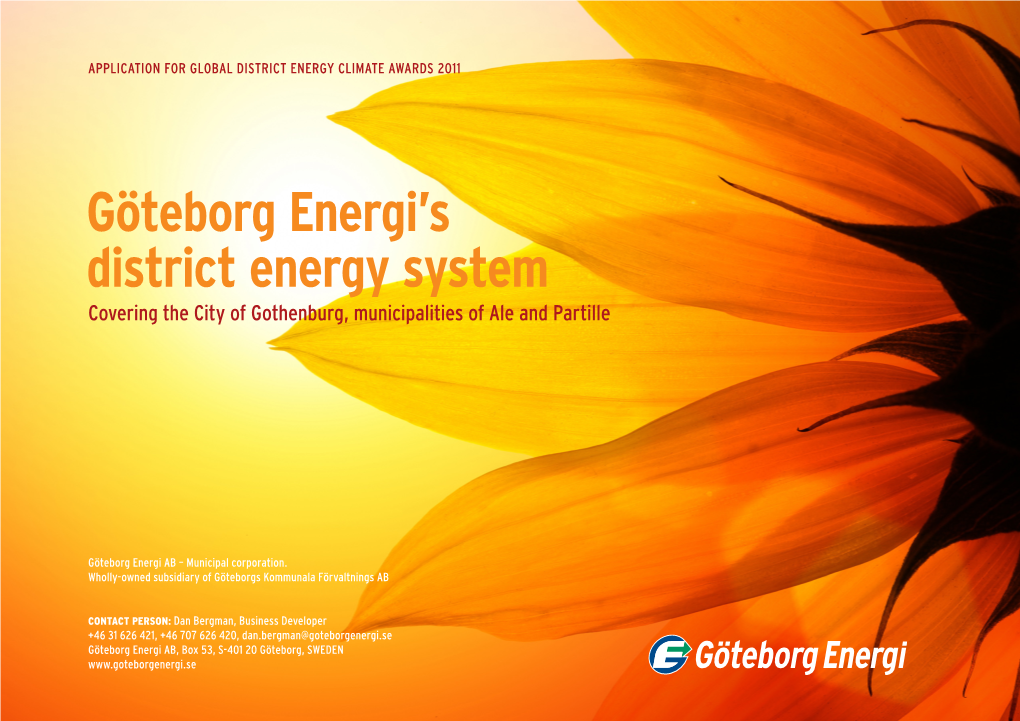 Göteborg Energi's District Energy System