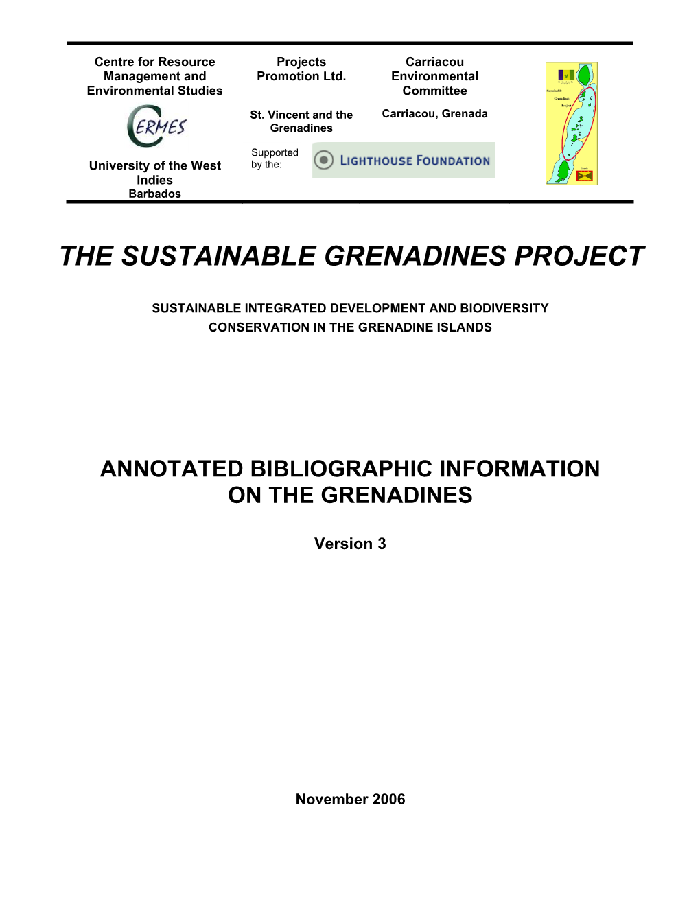 The Sustainable Grenadines Project