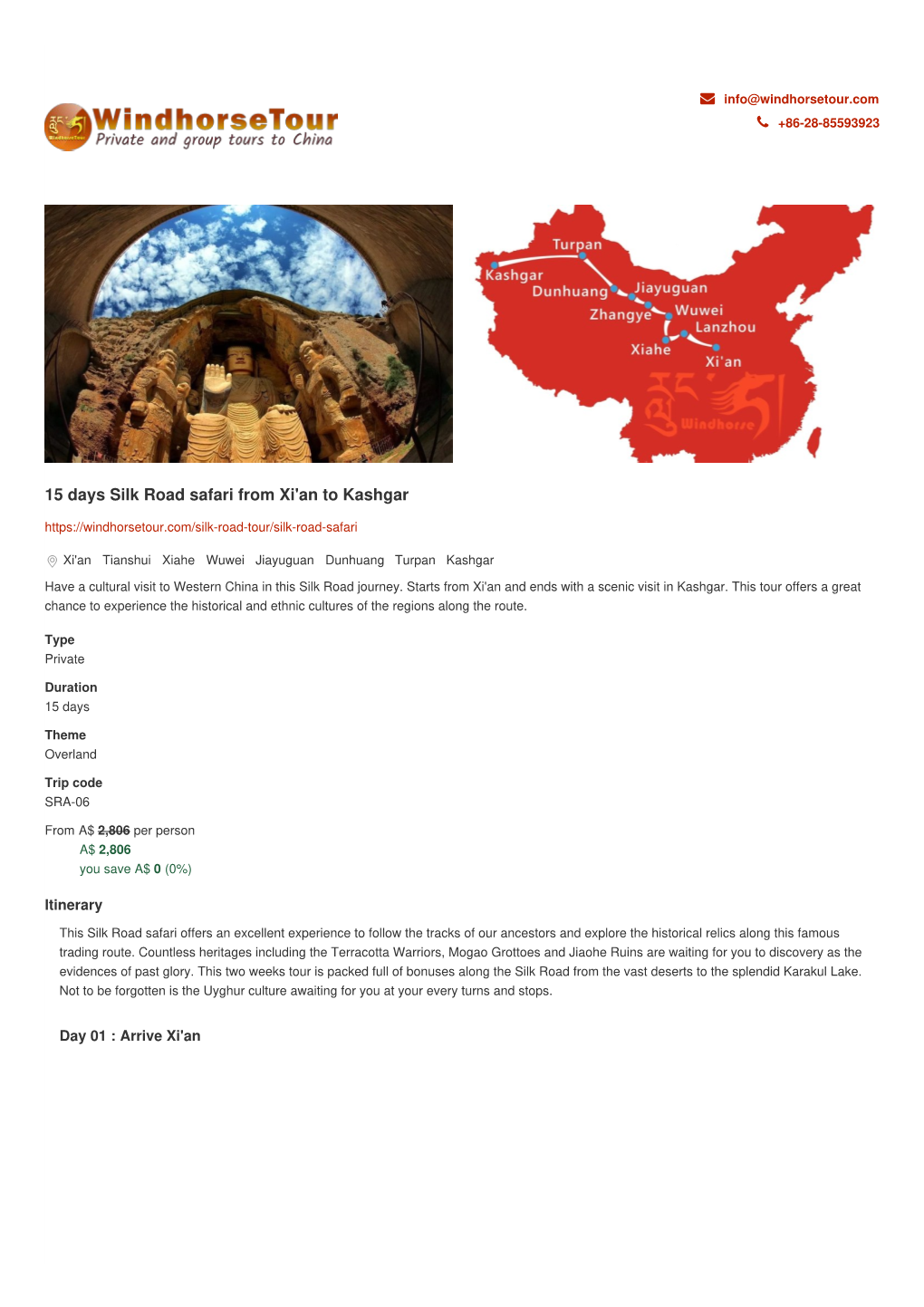 15 Days Silk Road Safari from Xi'an to Kashgar
