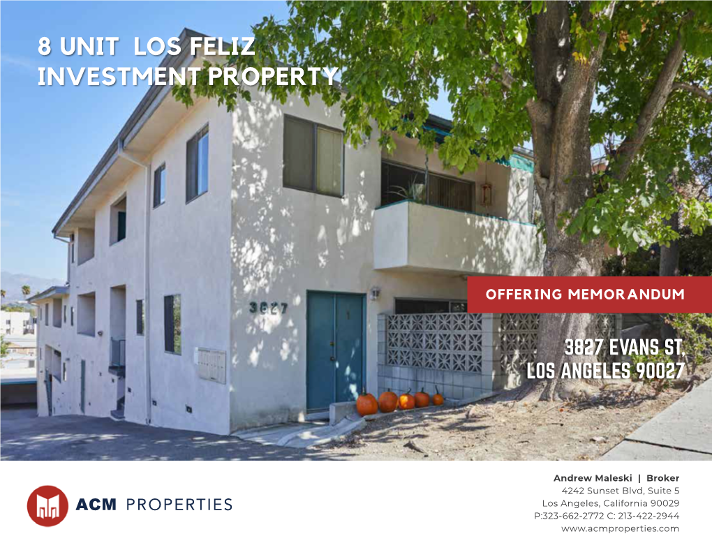 8 Unit Los Feliz Investment Property