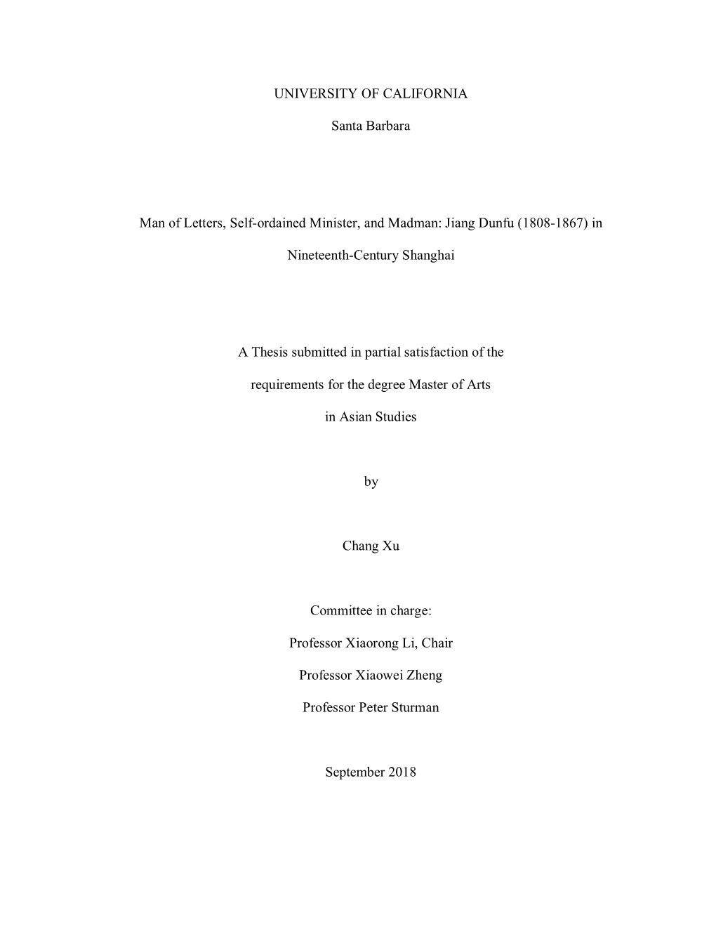 UC Santa Barbara Dissertation Template