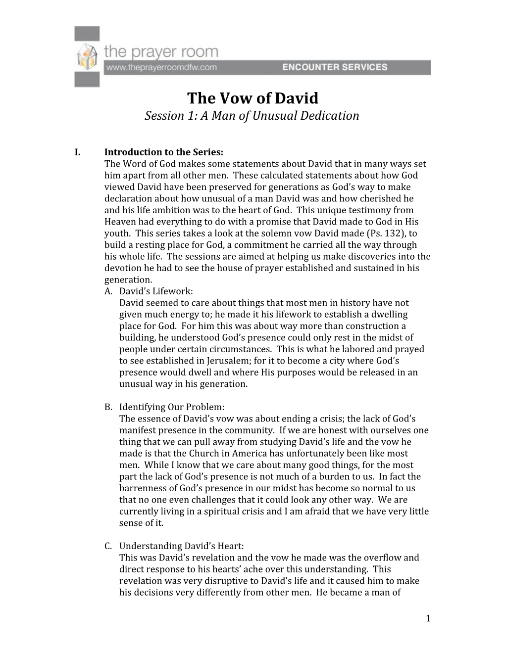 The Vow of David